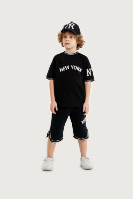 Wholesale Boys 3-Piece T-Shirt, Hat and Shorts Set 2-5Y Gold Class 1010-2602 Чёрный 
