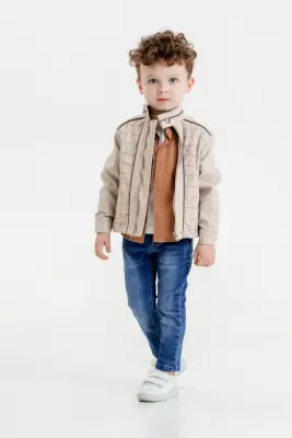Wholesale Boys 3-Pieces Jacket, Shirt and Pants Set 1-4Y Cool Exclusive 2036-26088 - 2