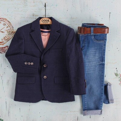 Wholesale Boys 3-Pieces Jacket, T-shirt and Pants Set 1-4Y Cool Exclusive 2036-16108 - 2