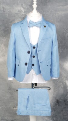 Wholesale Boys 5-Piece Jacket, Vest, Shirt, Pants and Bowtie Set 9-12Y Terry 1036-5772 - 6