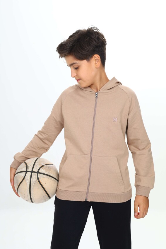 Wholesale Boys' Basic Cardigan 7-10Y Nickel 2060-20085-2 - 5