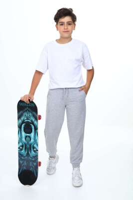 Wholesale Boys Basic Sweatpants 11-14Y Nickel 2060-20075-3 - 1