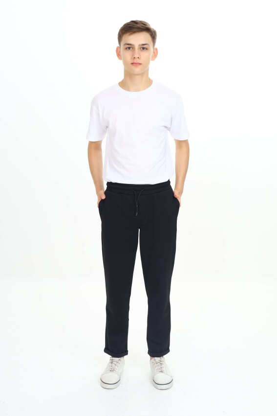 Wholesale Boys' Basic Sweatpants 11-14Y Nickel 2060-20100-3 - 1