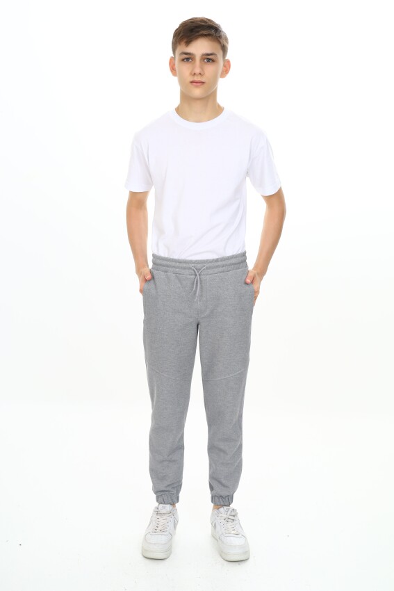 Wholesale Boys' Basic Sweatpants 11-14Y Nickel 2060-20101-3 - 2