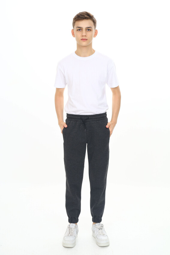 Wholesale Boys' Basic Sweatpants 11-14Y Nickel 2060-20101-3 - 4