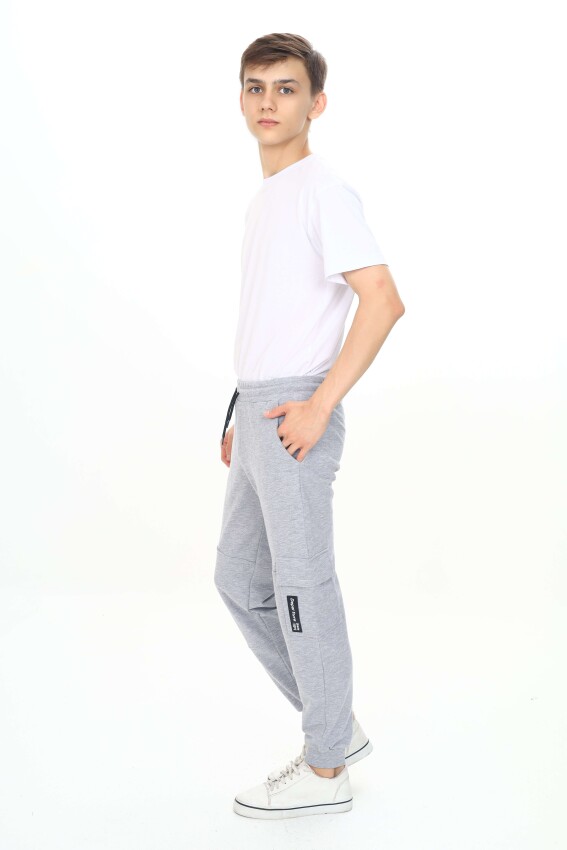 Wholesale Boys' Basic Sweatpants 11-14Y Nickel 2060-20104-3 - 3