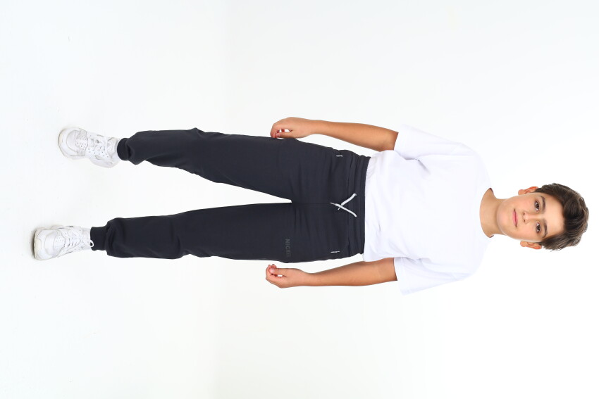 Wholesale Boys' Basic Sweatpants 7-10Y Nickel 2060-20030-2 - 5