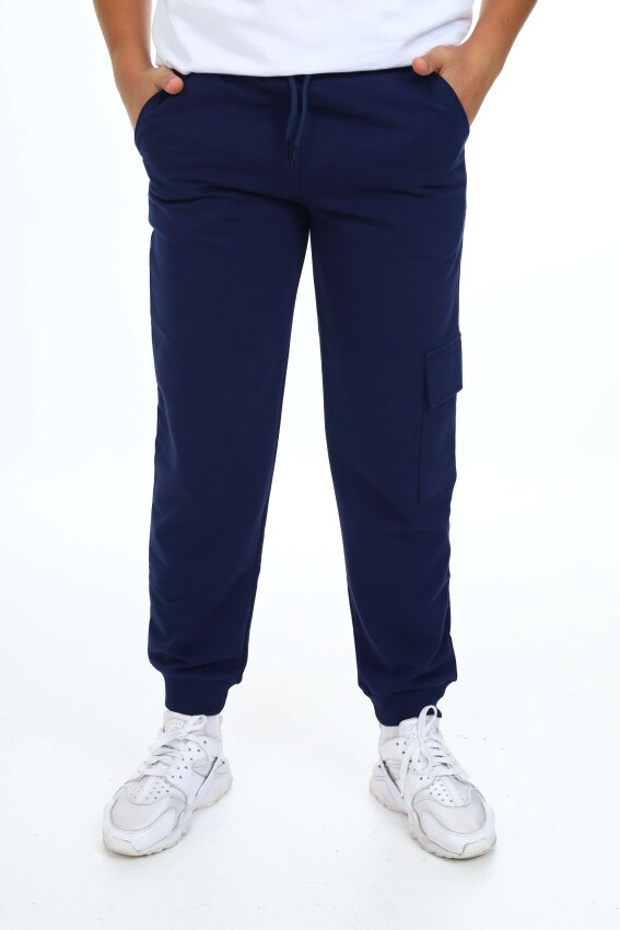 Wholesale Boys' Basic Sweatpants 7-10Y Nickel 2060-20077-2 - 3