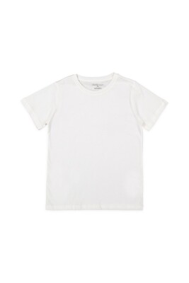 Wholesale Boys Basic T-Shirt 9-12Y Divonette 1023-7651-4 Экрю