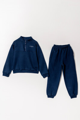 Wholesale Boys Basic Tracksuit Set 6-9Y Tuffy 1099-0905 Темно-синий