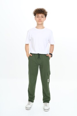 Wholesale Boys Cargo Pocket Sweatpants 11-14Y Nickel 2060-20097-3 - 3