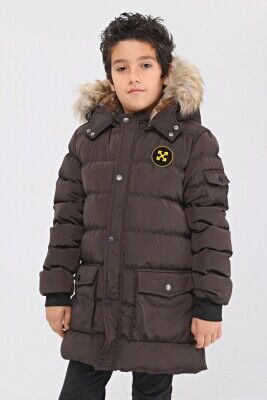 Wholesale Boys Coat 6-14Y Benitto Kids 2007-51260 Коричневый 