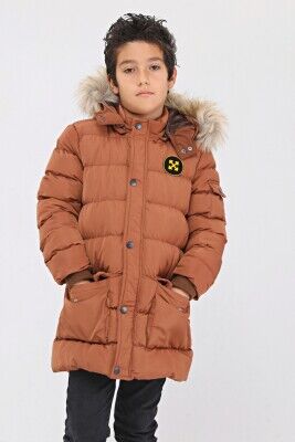 Wholesale Boys Coat 6-14Y Benitto Kids 2007-51260 Черепичный цвет