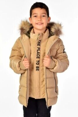 Wholesale Boys Coats 6-14Y Benitto Kids 2007-51248 Бежевый 