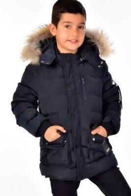 Wholesale Boys Coats 6-14Y Benitto Kids 2007-51254 Темно-синий