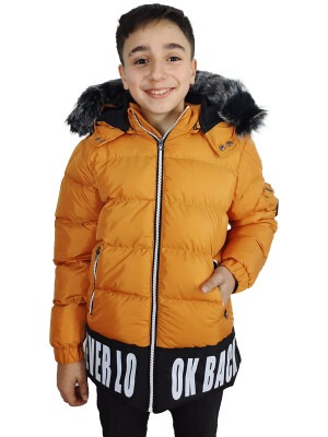 Wholesale Boys Coats 6-14Y Benitto Kids 2007-51265 Горчичный