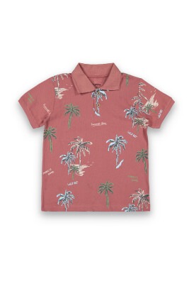 Wholesale Boys Patterned T-Shirt 10-13Y Tuffy 1099-8157 Черепичный цвет