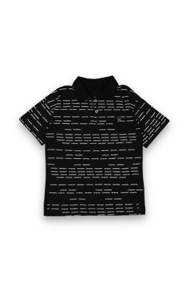 Wholesale Boys Patterned T-Shirt 10-13Y Tuffy 1099-8159 Чёрный 