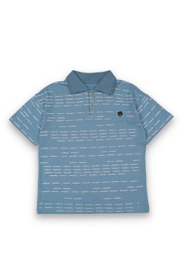 Wholesale Boys Patterned T-Shirt 10-13Y Tuffy 1099-8159 Индиговый 