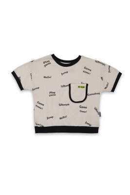 Wholesale Boys Patterned T-shirt 2-5Y Tuffy 1099-8078 Серый 
