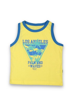 Wholesale Boys Patterned T-Shirt 6-9Y Tuffy 1099-8123 Жёлтый 