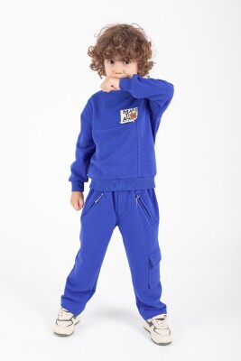 Wholesale Boys' Piece Tracksuit Set 14-15Y Pafim 2041-K24-9007 Светло-серовато- синий