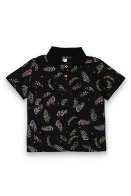 Wholesale Boys Polo Neck T-Shirt 2-5Y Tuffy 1099-1751 Чёрный 