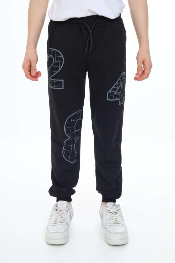 Wholesale Boys Printed Sweatpants 7-10Y Nickel 2060-20069-2 - 1