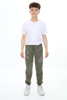 Wholesale Boys Printed Sweatpants 7-10Y Nickel 2060-20069-2 - 2