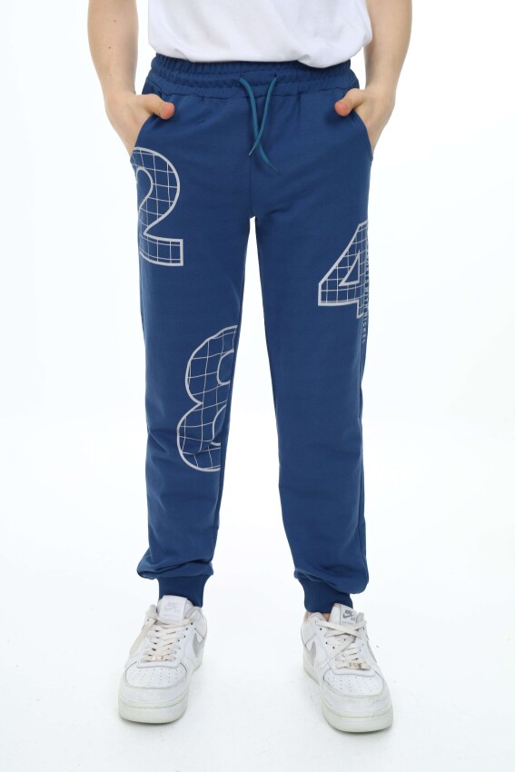 Wholesale Boys Printed Sweatpants 7-10Y Nickel 2060-20069-2 - 7