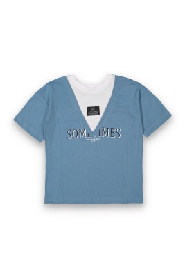 Wholesale Boys Printed T-Shirt 10-13Y Tuffy 1099-8150 Индиговый 