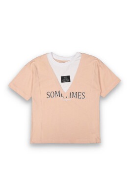 Wholesale Boys Printed T-Shirt 10-13Y Tuffy 1099-8150 Лососевый цвет