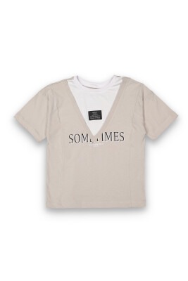 Wholesale Boys Printed T-Shirt 10-13Y Tuffy 1099-8150 Серый 