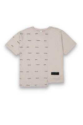 Wholesale Boys Printed T-Shirt 10-13Y Tuffy 1099-8153 Серый 