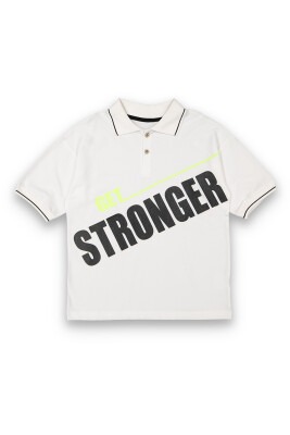 Wholesale Boys Printed T-Shirt 10-13Y Tuffy 1099-8158 Белый 