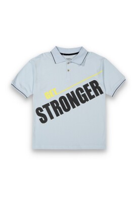 Wholesale Boys Printed T-Shirt 10-13Y Tuffy 1099-8158 Льдисто-голубая