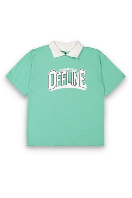 Wholesale Boys Printed T-Shirt 10-13Y Tuffy 1099-8164 Зелёный 
