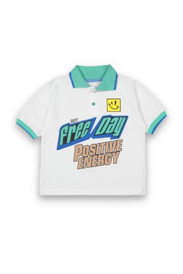 Wholesale Boys Printed T-Shirt 6-9Y Tuffy 1099-8110 Белый 