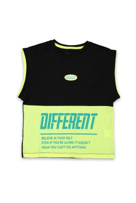 Wholesale Boys Printed T-Shirt 6-9Y Tuffy 1099-8113 Чёрный 