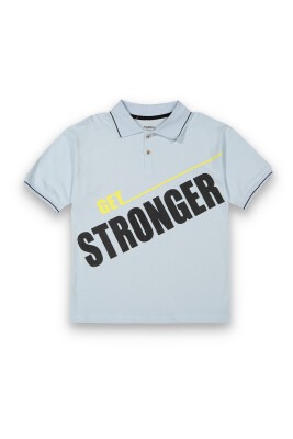 Wholesale Boys Printed T-shirt 6-9Y Tuffy 1099-8119 Льдисто-голубая