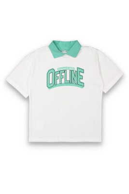 Wholesale Boys Printed T-Shirt 6-9Y Tuffy 1099-8127 Белый 