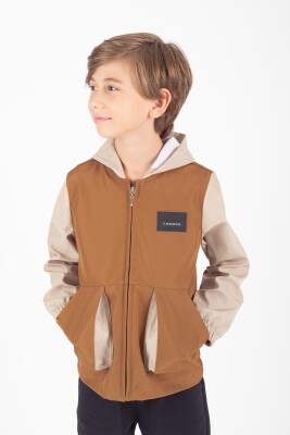 Wholesale Boys Raincoat 9-13Y Pafim 2041-K24-9001 Коричнево-бежевый