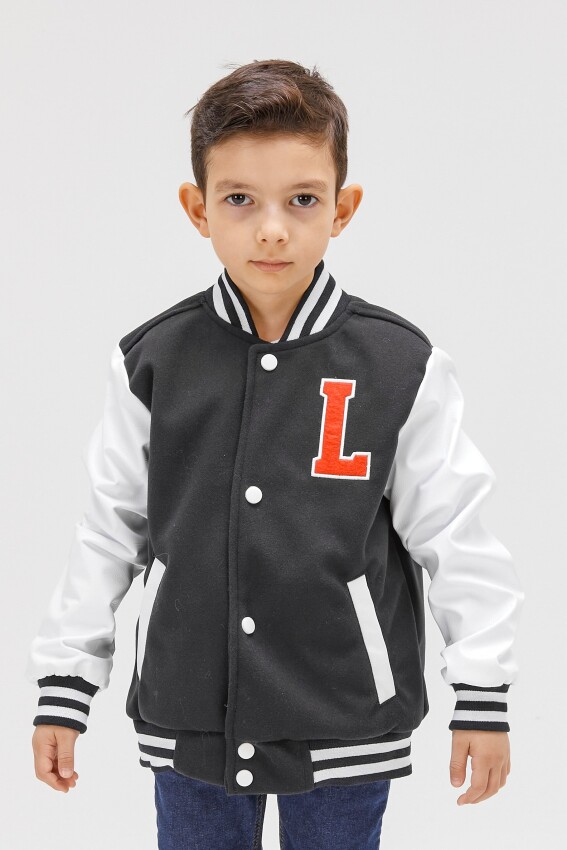 Wholesale Boys' Seasonal College Jacket 6-16Y Benitto Kids 2007-51299 - 2