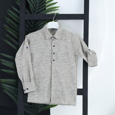 Wholesale Boys Shirt 1-5Y Flori 1067-23706-1 Кофейный цвет