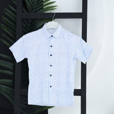 Wholesale Boys Shirt 1-5Y Flori 1067-23724-1 Бэби голубо-белый