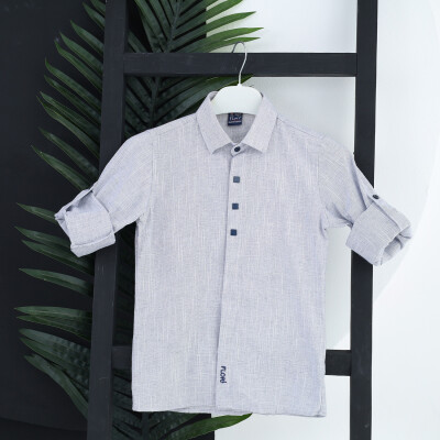 Wholesale Boys Shirt 11-15Y Flori 1067-23701-3 Темно голубой 