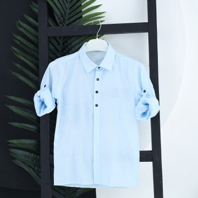 Wholesale Boys Shirt 11-15Y Flori 1067-23706-3 Синий