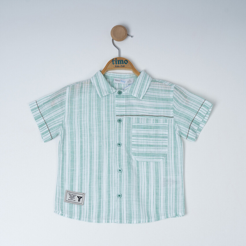 Wholesale Boys' Short Sleeve Shirt 6-9Y Timo 1018-TE5DÜ012257703 - 1