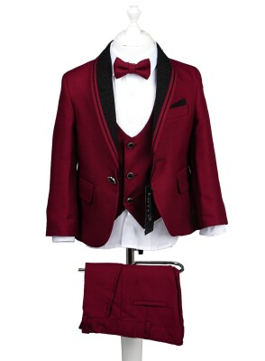 Wholesale Boys Suit Set 3-7Y Messy 1037-5828 Бордовый 