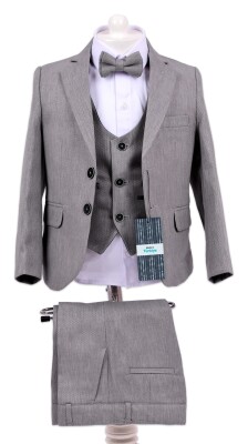 Wholesale Boys Suit Set with Jacket Vest Pants Shirt 5-8Y Terry 1036-5401 - 2